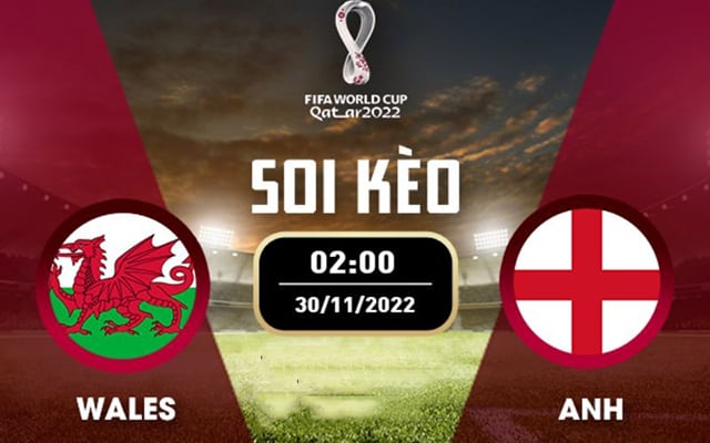 Soi kèo bóng đá SBO Xứ Wales vs Anh ngày 30/11/2022 – Vòng bảng World Cup 2022